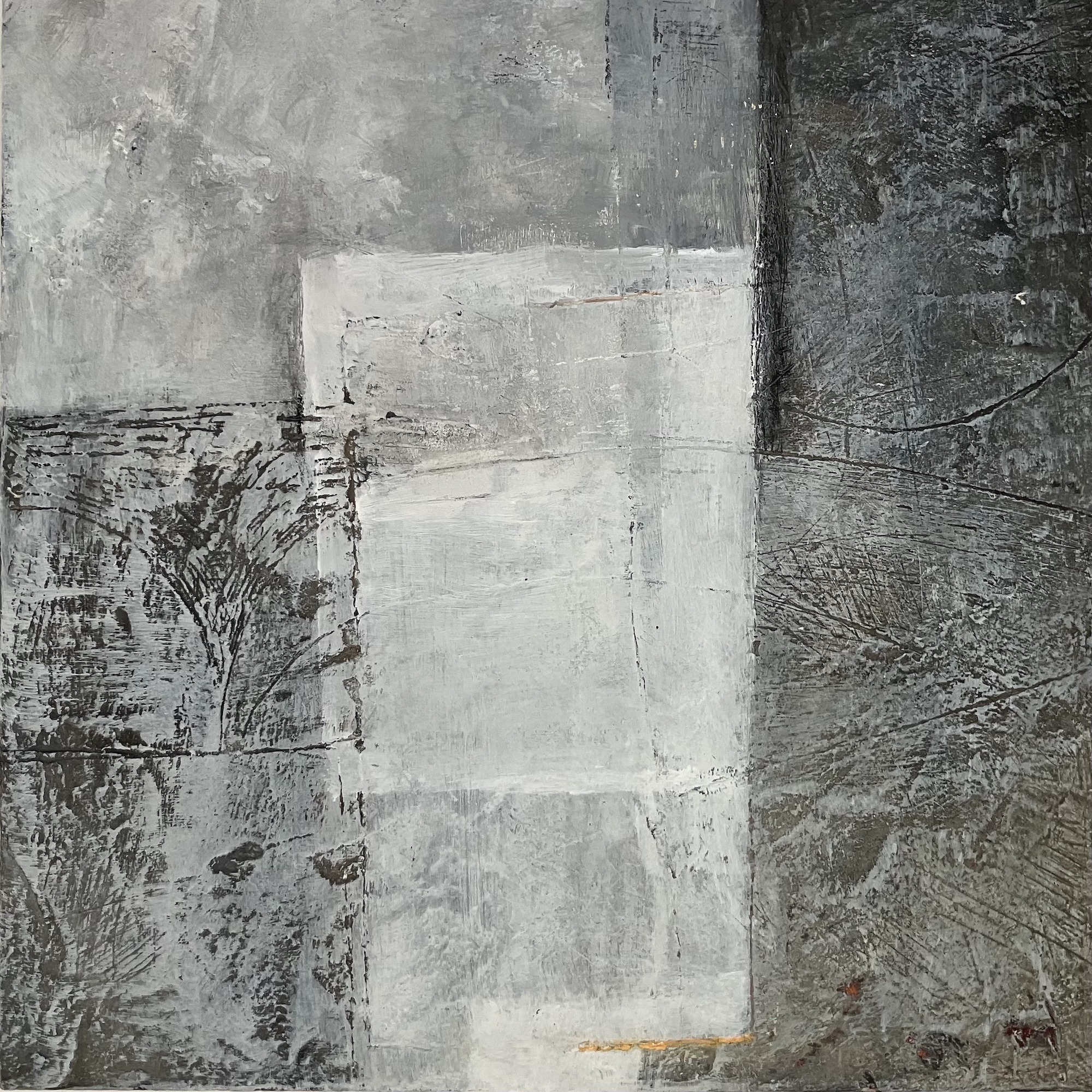 White-Gray Wall Fragment